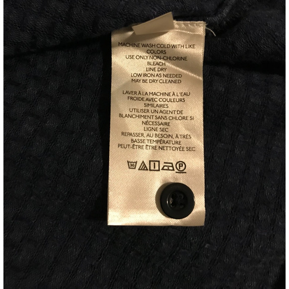 Anthropologie Pilcro Classic Textured Blue Buttondown Blouse - Size Small - Picture 9 of 10